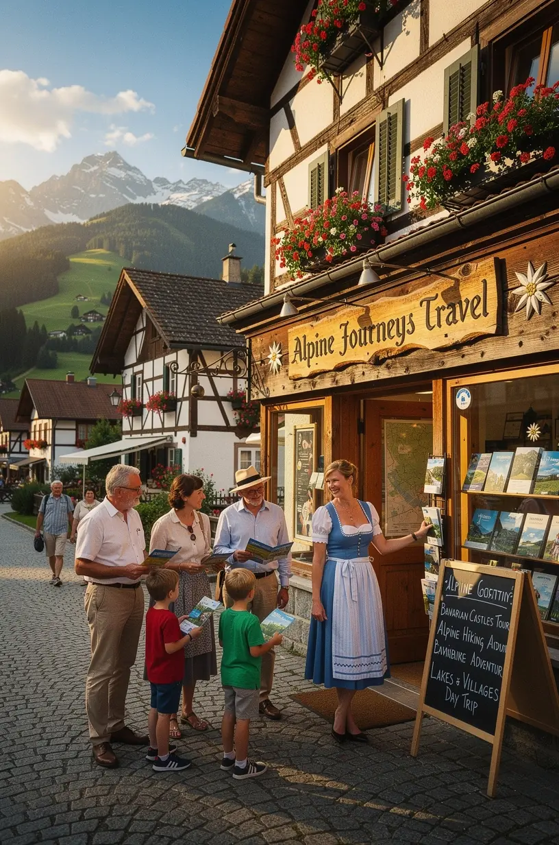 Reiseplanungsmappe mit handschriftlichen Notizen und Karten für eine individuelle Deutschlandreise